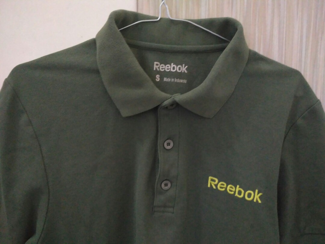 Kaos Polo Reebok navy green