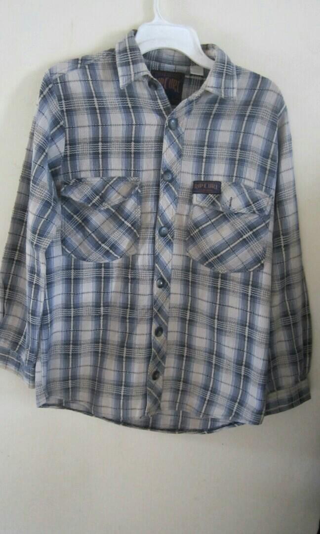 Kemeja Flanel Rip Curl Fesyen Pria Pakaian Atasan Di Carousell