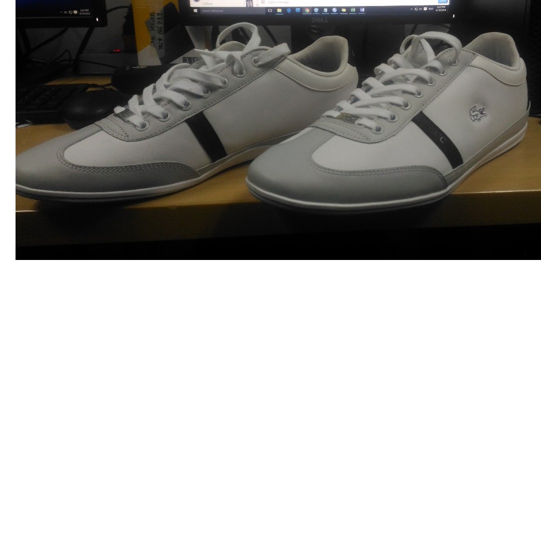 9.5 LACOSTE MEN MISANO SPORT SCY SPM SNEAKERS LEATHER SHOES SIZE 7.5 10 10.5