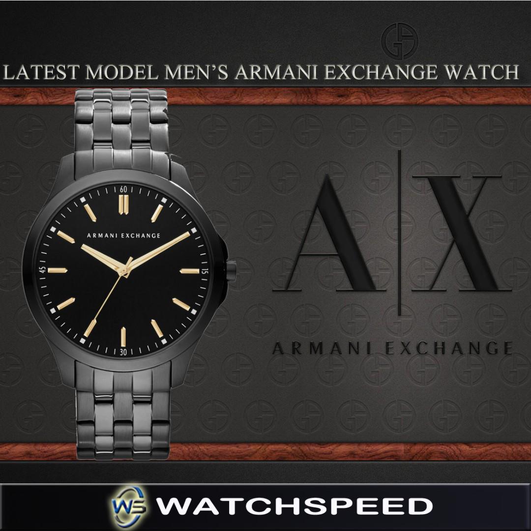 armani exchange watch black stainless steel