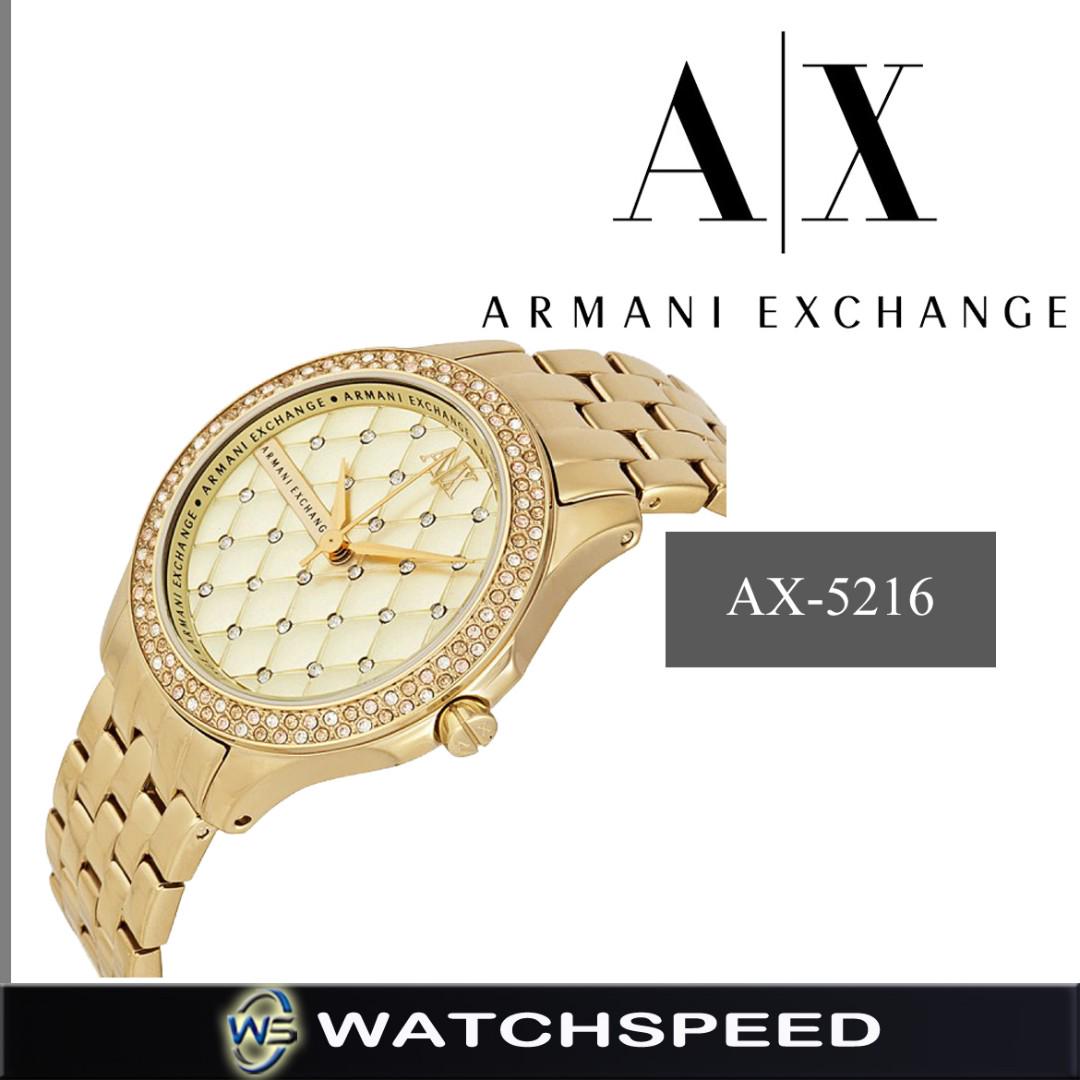 LATEST Armani Exchange Ladies Smart Crystal Gold Tone Stainless Steel Watch AX5216 Mobile Phones Gadgets Wearables Smart Watches on Carousell