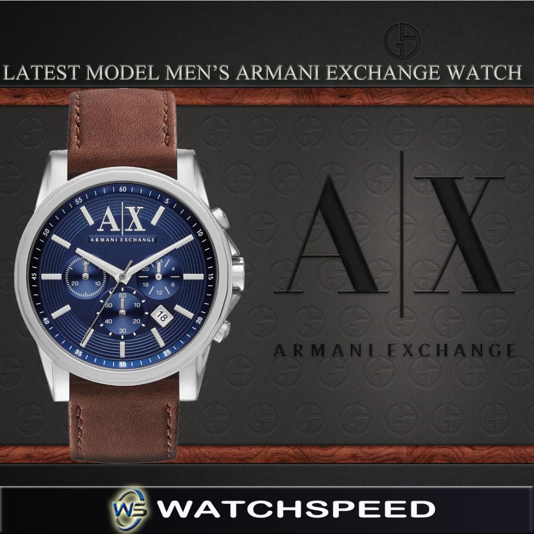 armani exchange chronograph stainless steel watch