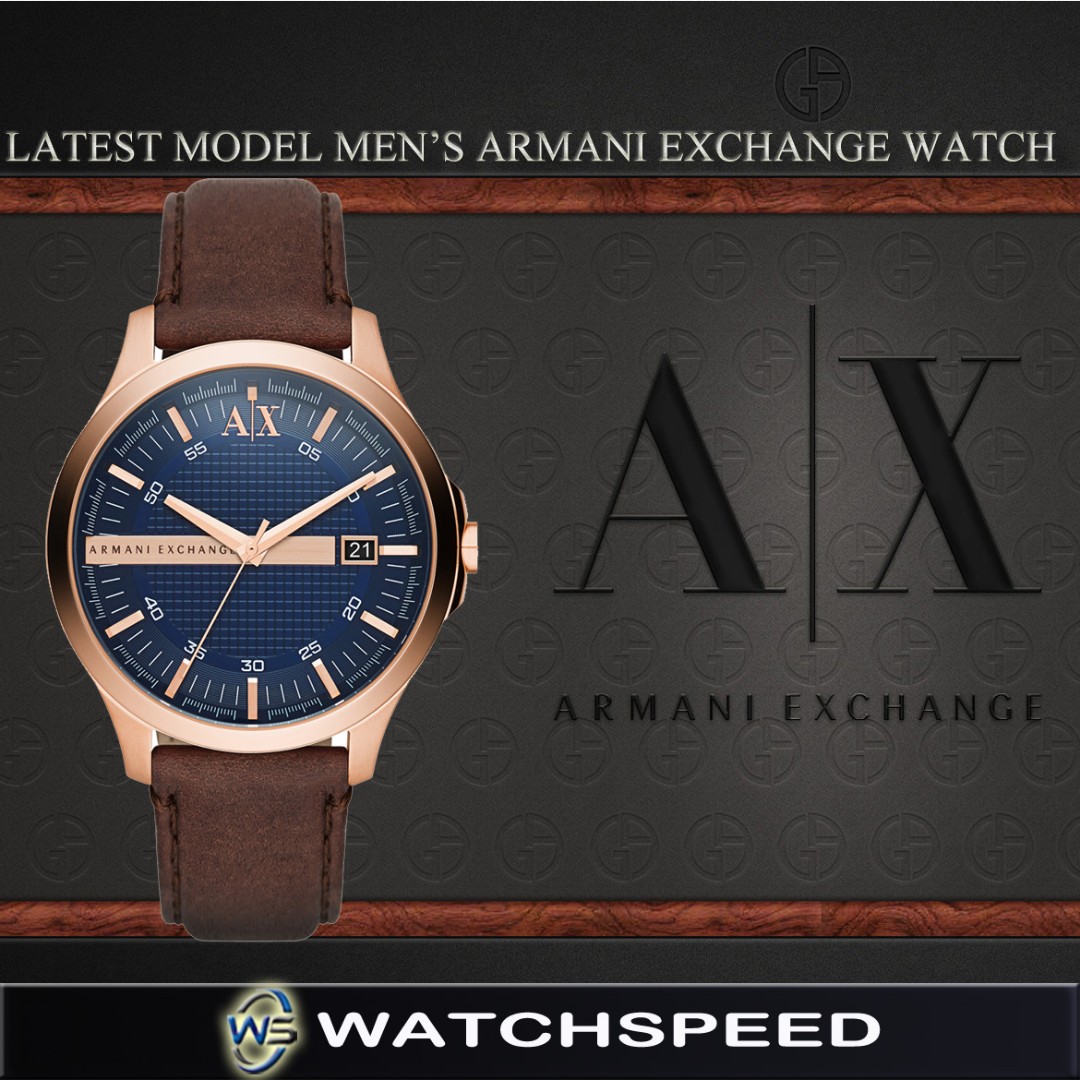 armani exchange watch leather