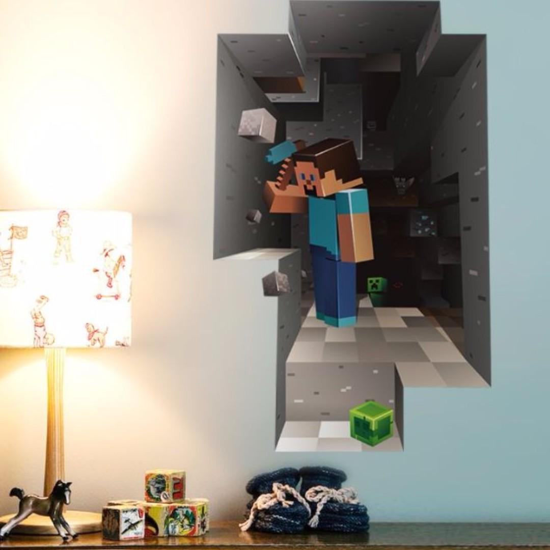 Minecraft Wall Home Decor Decorations Decal Vinyl Sticker Mural