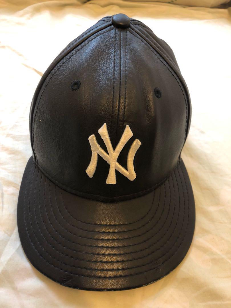 leather yankees hat