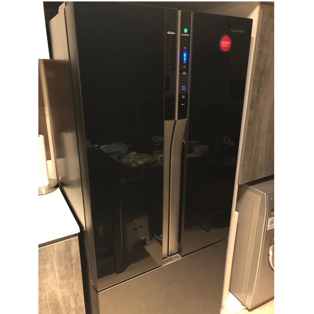 Panasonic Premium French Door Design Refrigerator Nr Cy558 Black Used Home Appliances Kitchenware On Carousell