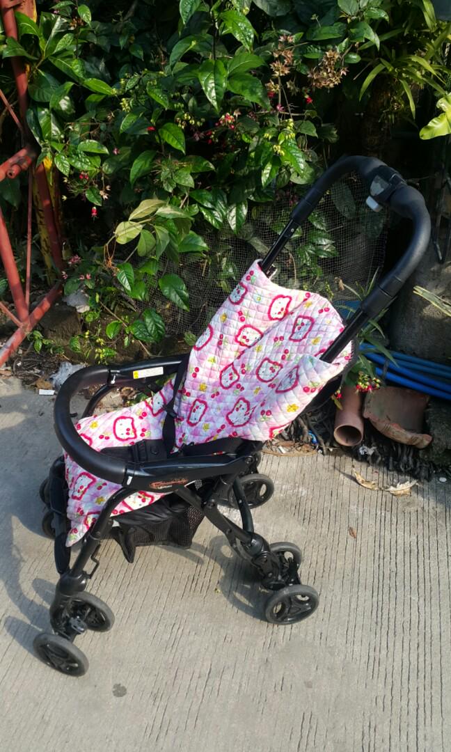 Panchitas boutique japan surplus stroller (Category: Strollers) located in Valenzuela. Submitted by panchitasboutique (Listing ID 175430049, Image 2). Description: Hello kitty combi stroller Flaws only no canopy but in good condition po.