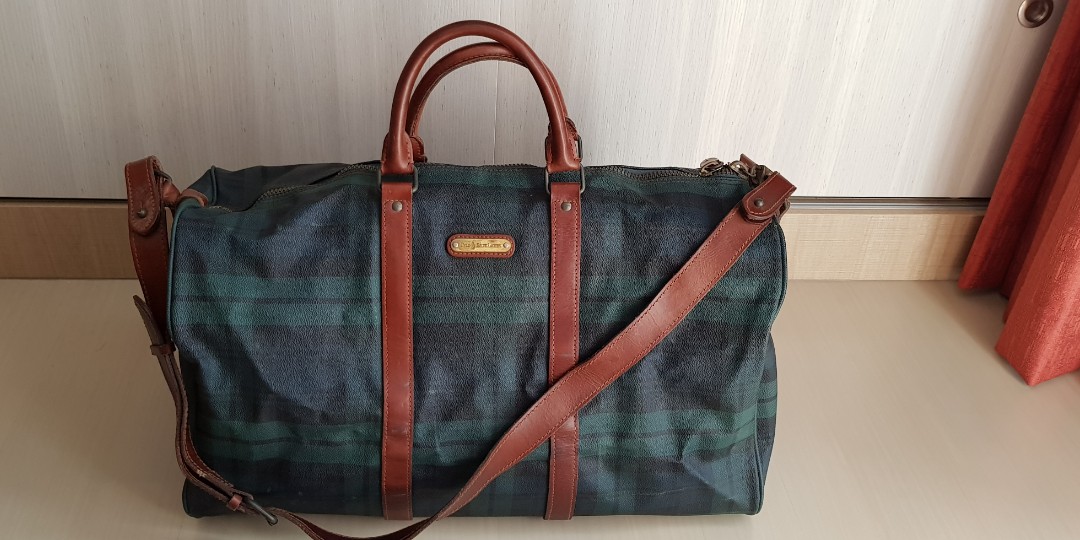 ralph lauren tartan bag