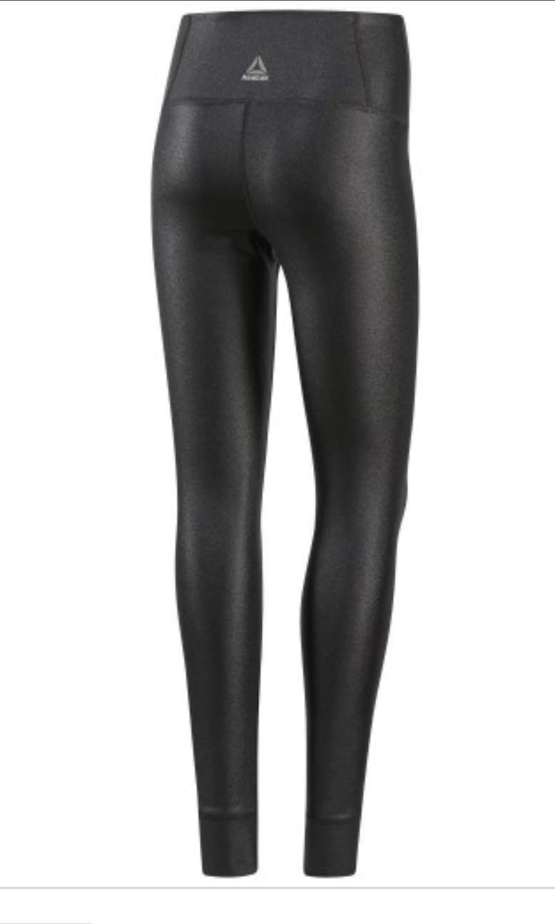 metallic high rise legging reebok