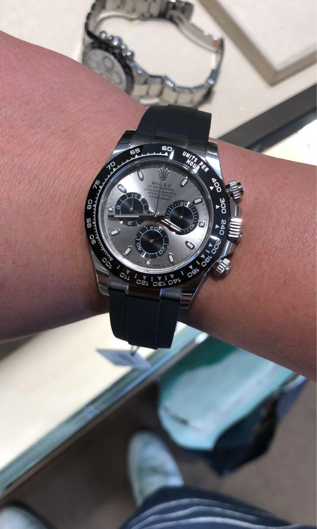 white gold daytona on oysterflex