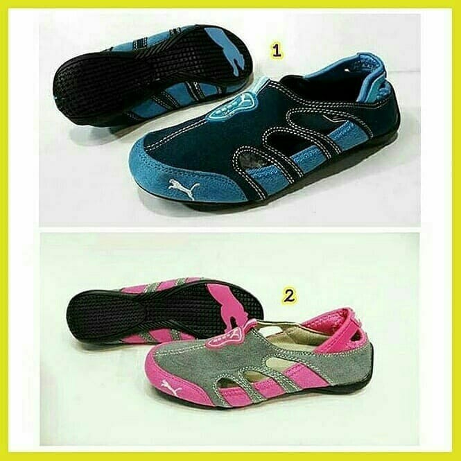 Sepatu Wanita Cewek Casual Slip On Slop Puma Kekinian Terbaru 2018