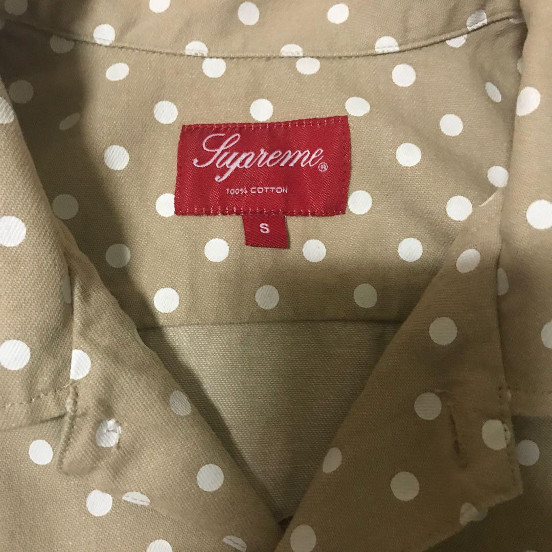 supreme polka dot denim shirt