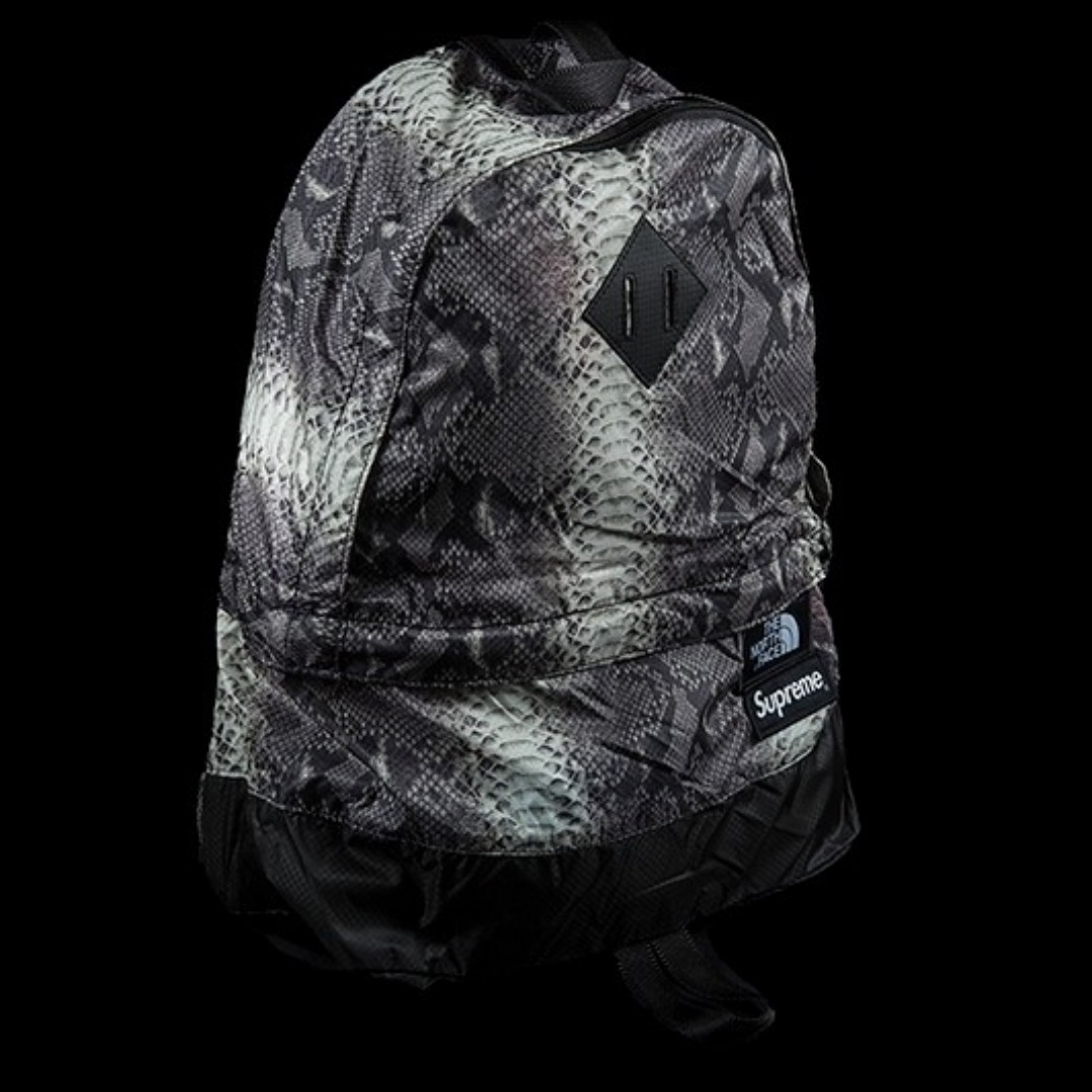 supreme tnf snakeskin backpack