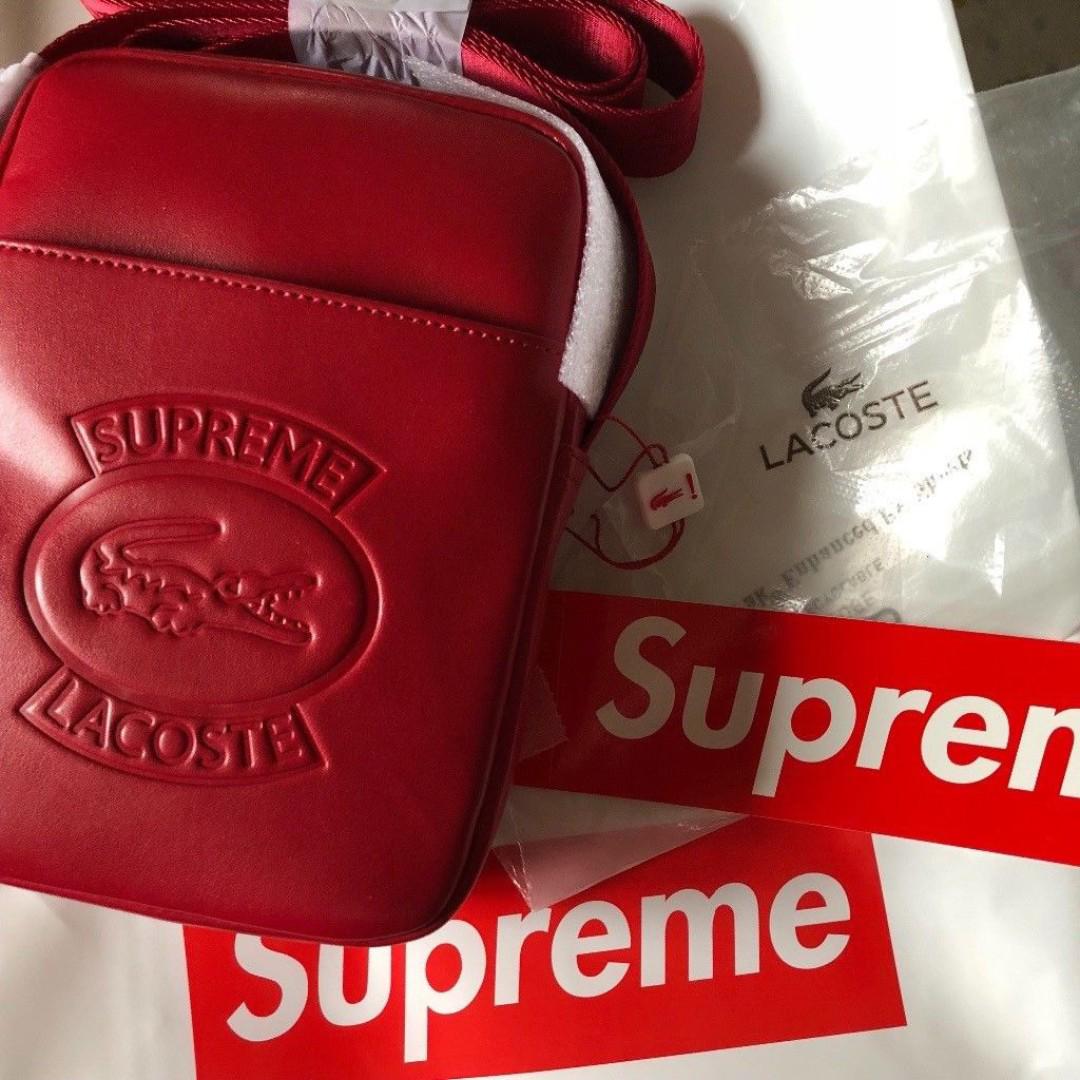 Supreme lacoste bag red new arrivals