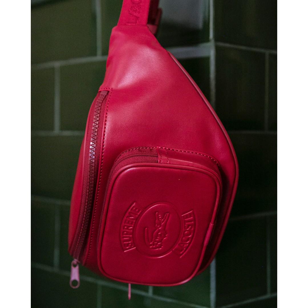 Supreme lacoste waist shop bag red