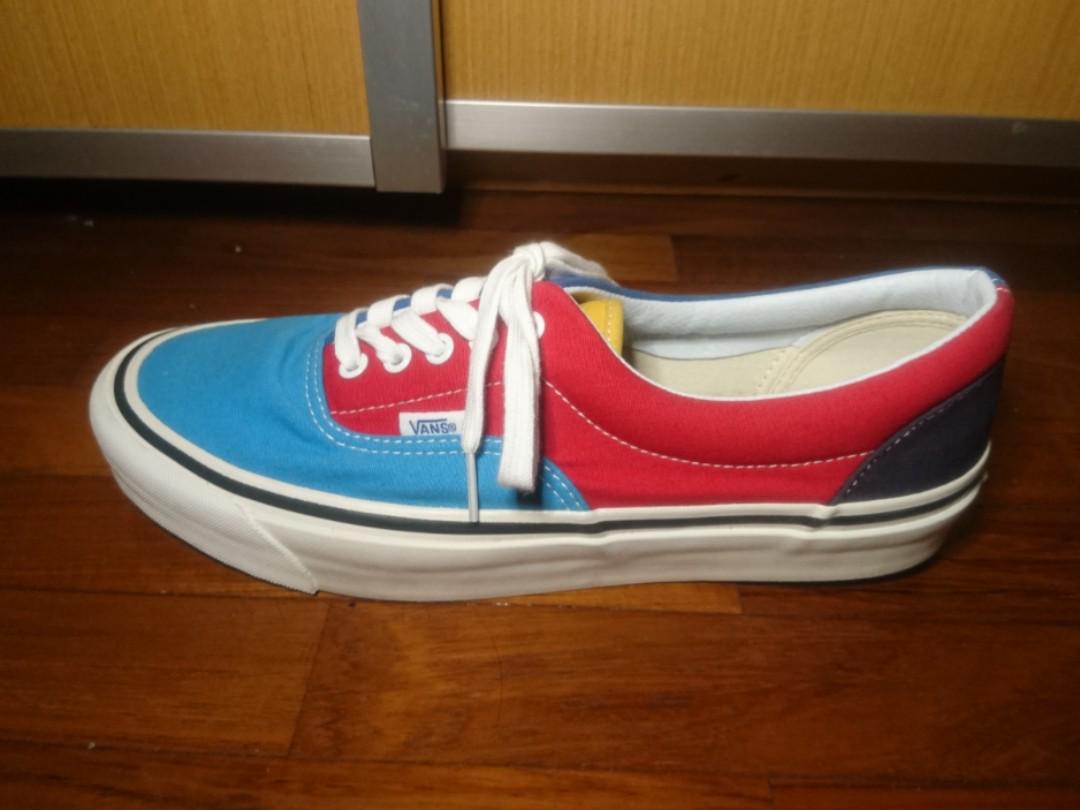 vans red blue and yellow