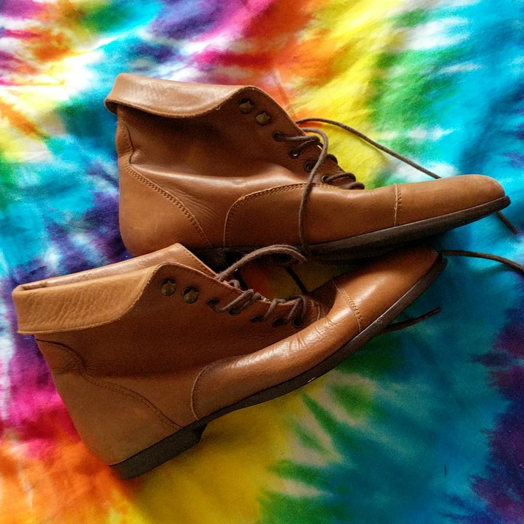 Leather boots size 7 hot sale