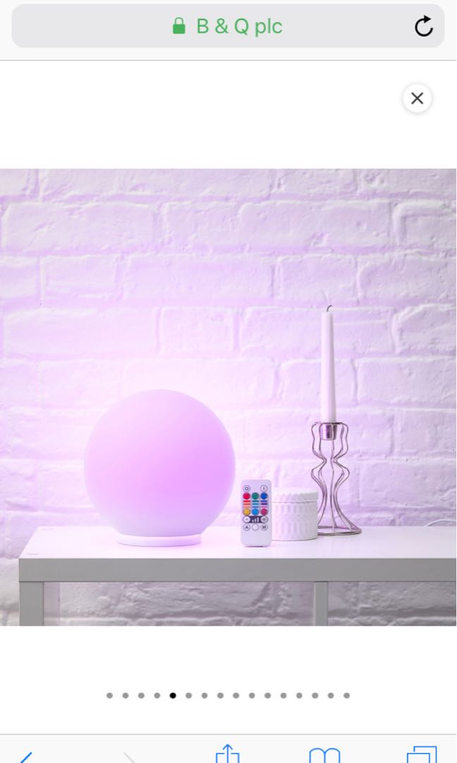 glam white mood lamp