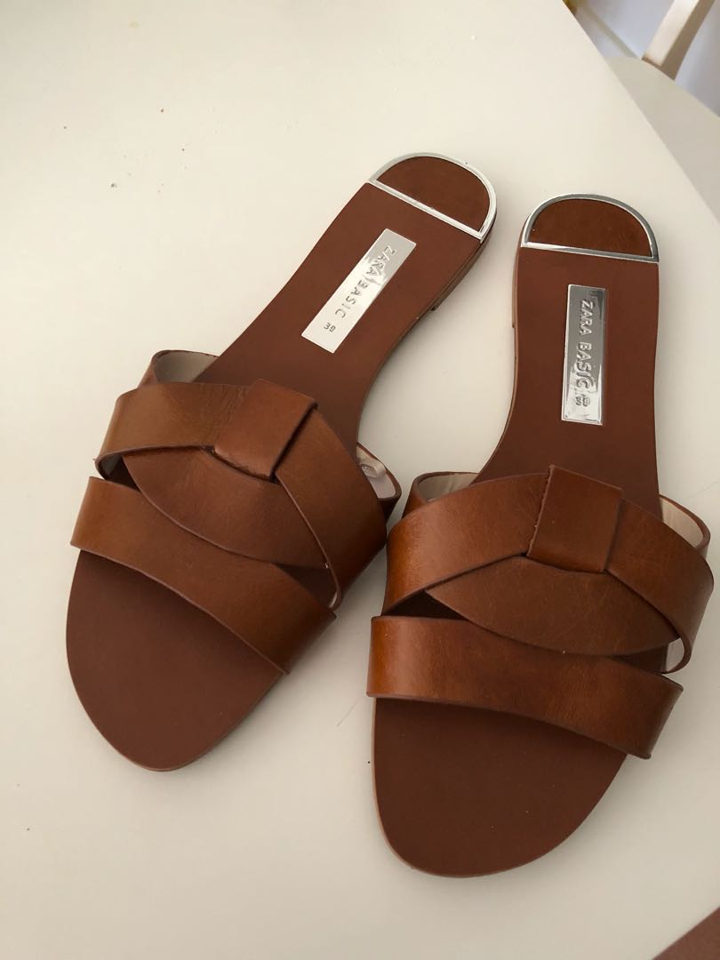 zara flat sandals 2018