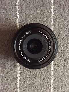 Fujinon 18mm F2 lens