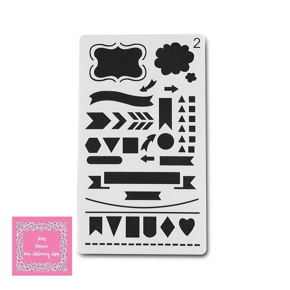 1pc Banner Flags Shapes Plastic Cutting Dies Stencil Design