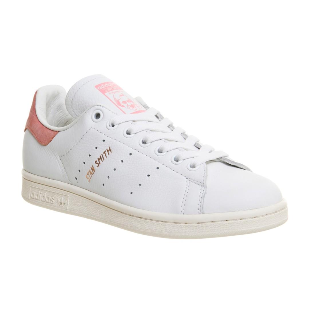Adidas Stan Smith White Ray Pink Rose Gold Exclusive UK7 Women s