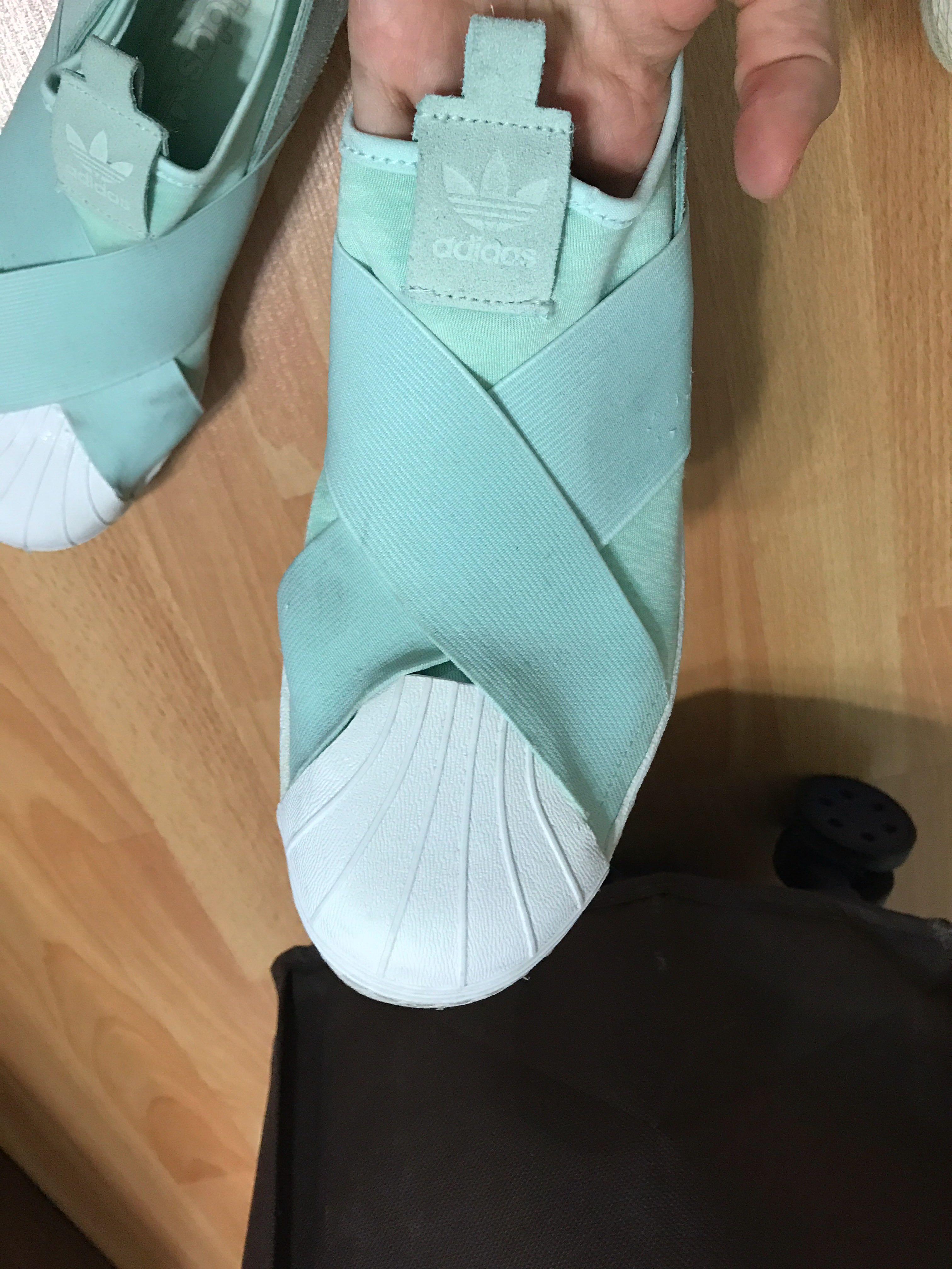 superstar slip on mint