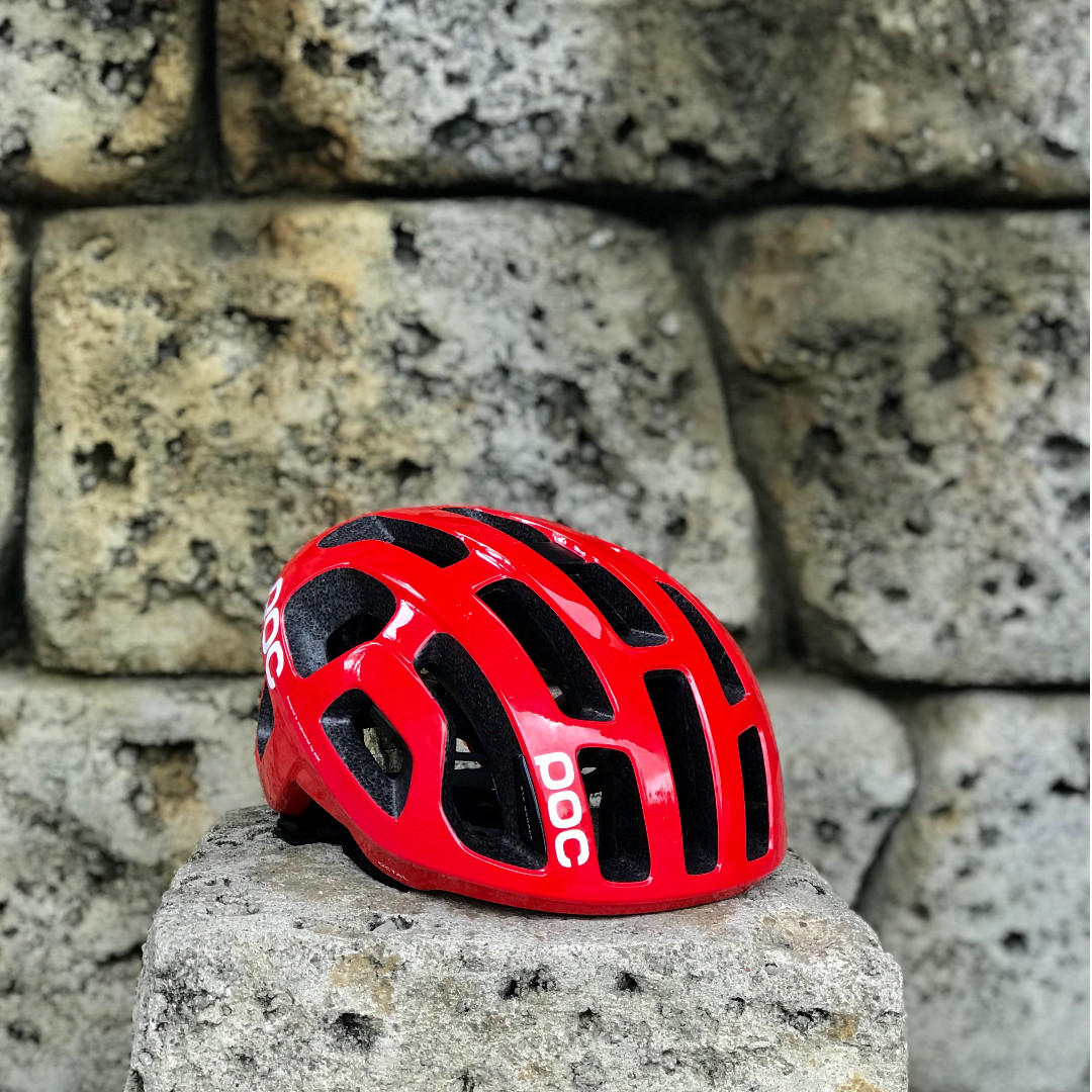 Almost New POC Octal Bohrium Red helmet Sports Equipment