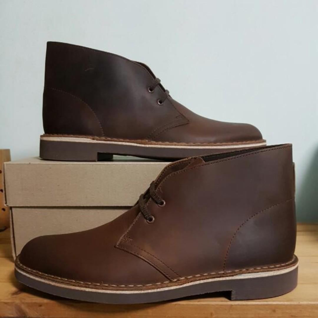 dark brown desert boots clarks