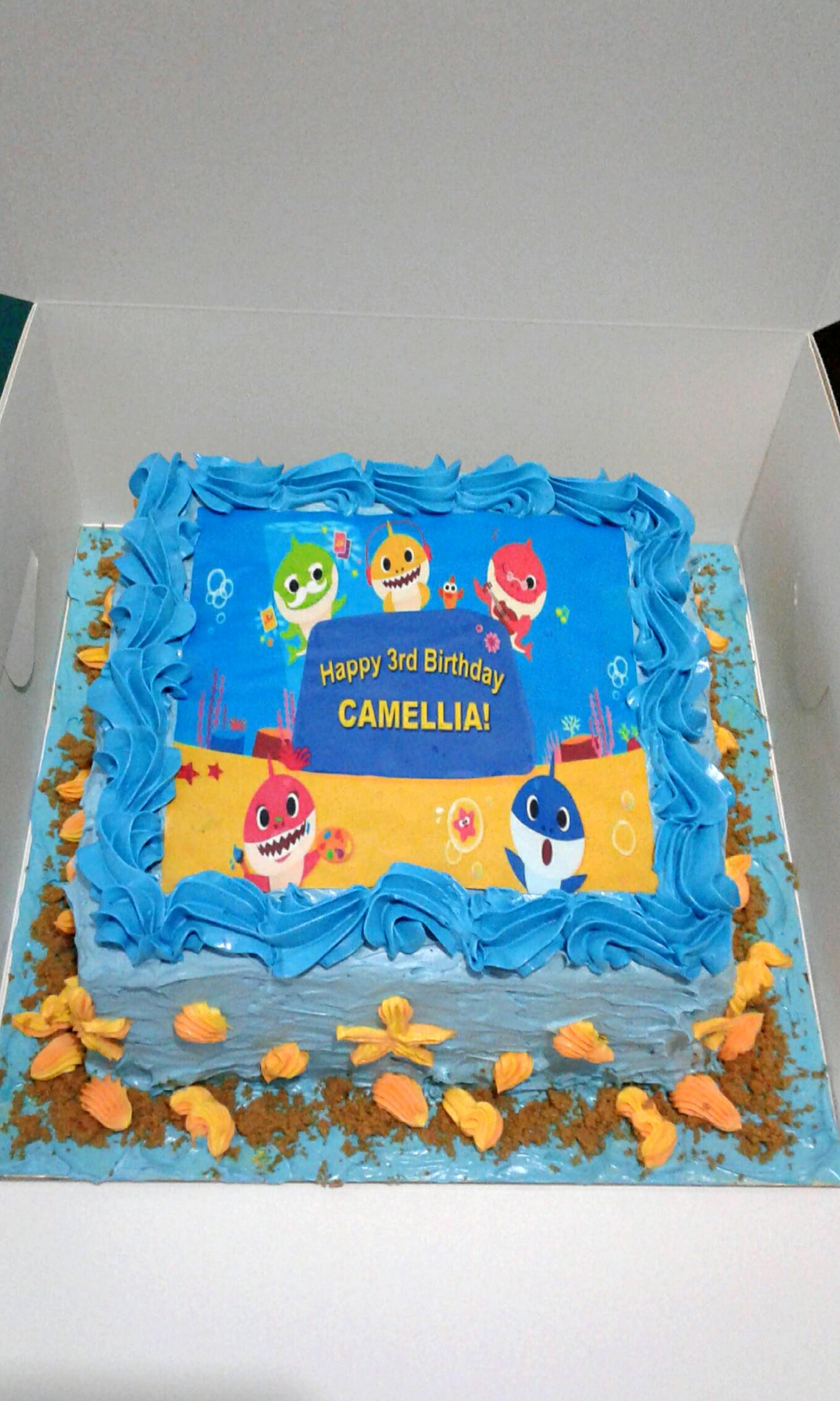 Baby Shark Edible Print Cake Bulletin Board Preorders On Carousell