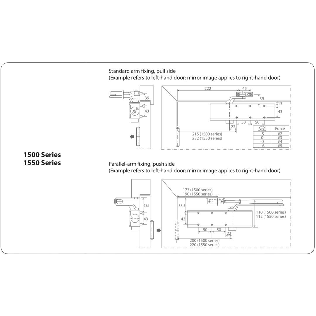 Bonco 1500 En2 5 Standard Arm Door Closer Home Furniture