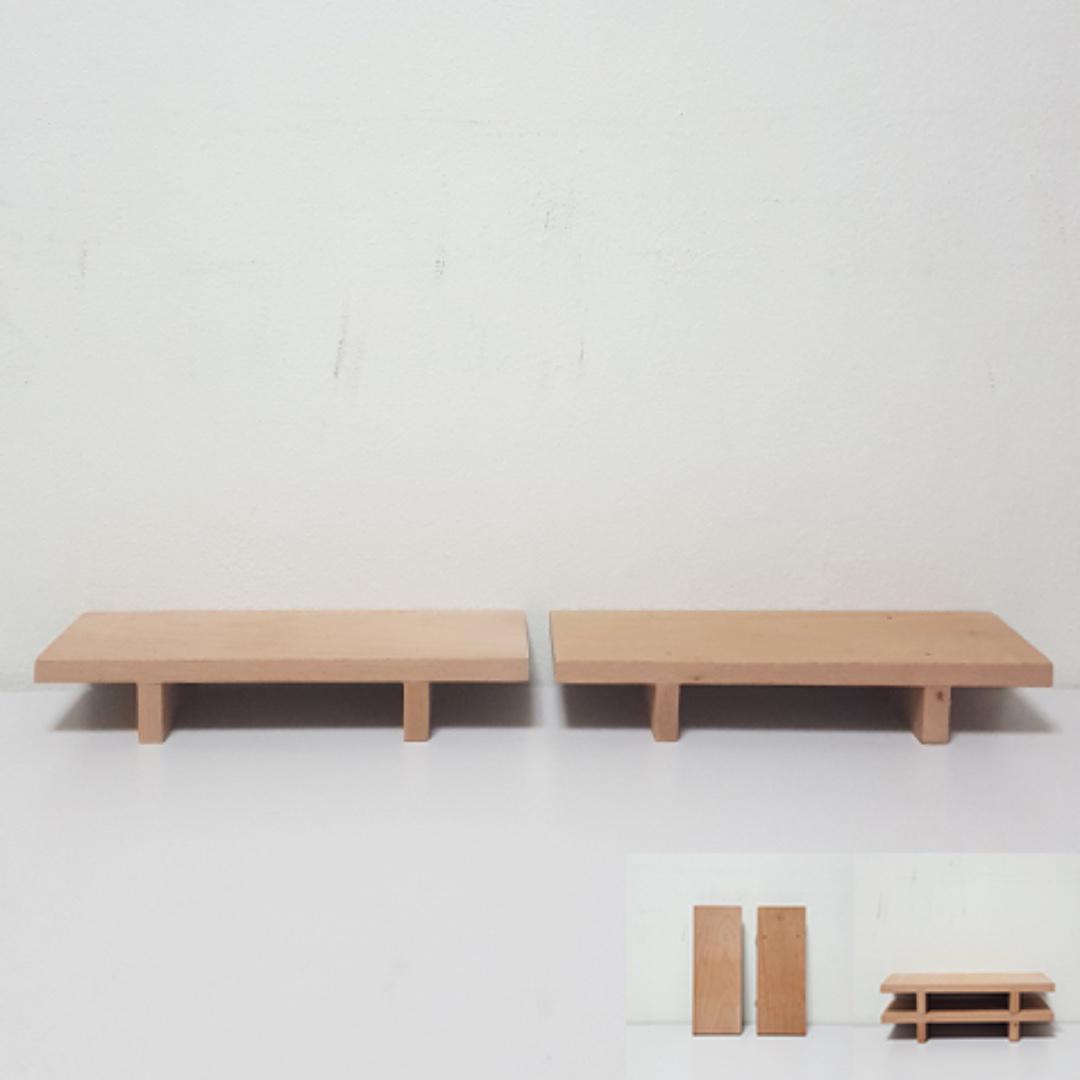 For Rent 2 Short Brown Benches Cupcake Stand Diy Small 006