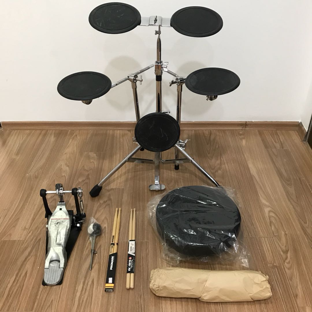 Gibraltar 5 Piece Drum Practice Pad with Throne Hobbies Toys