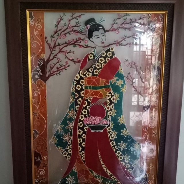 Glass Painting Japanese Lady Design Craft Artwork On Carousell
