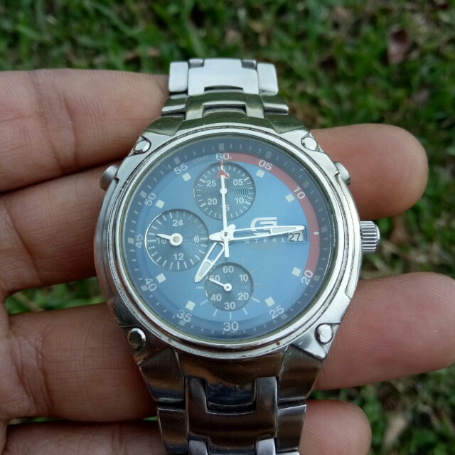 Guess steel chronograph quartz japan movement Men s Fashion Watches Accessories Watches on Carousell