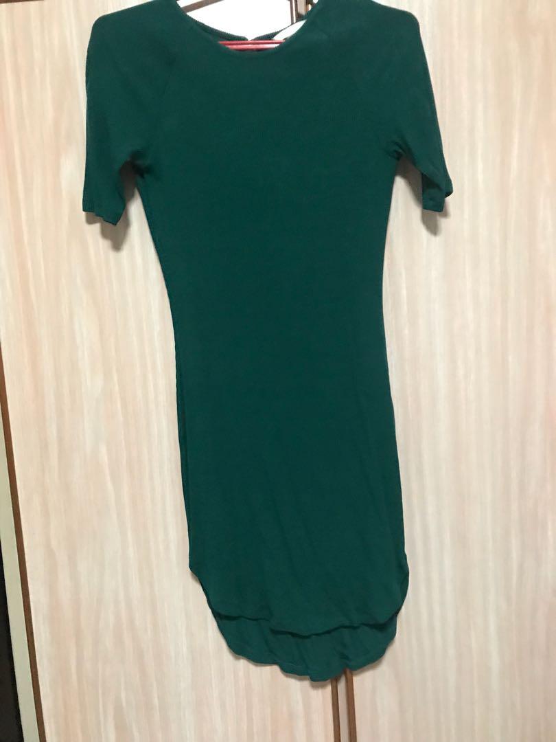 h&m green dress