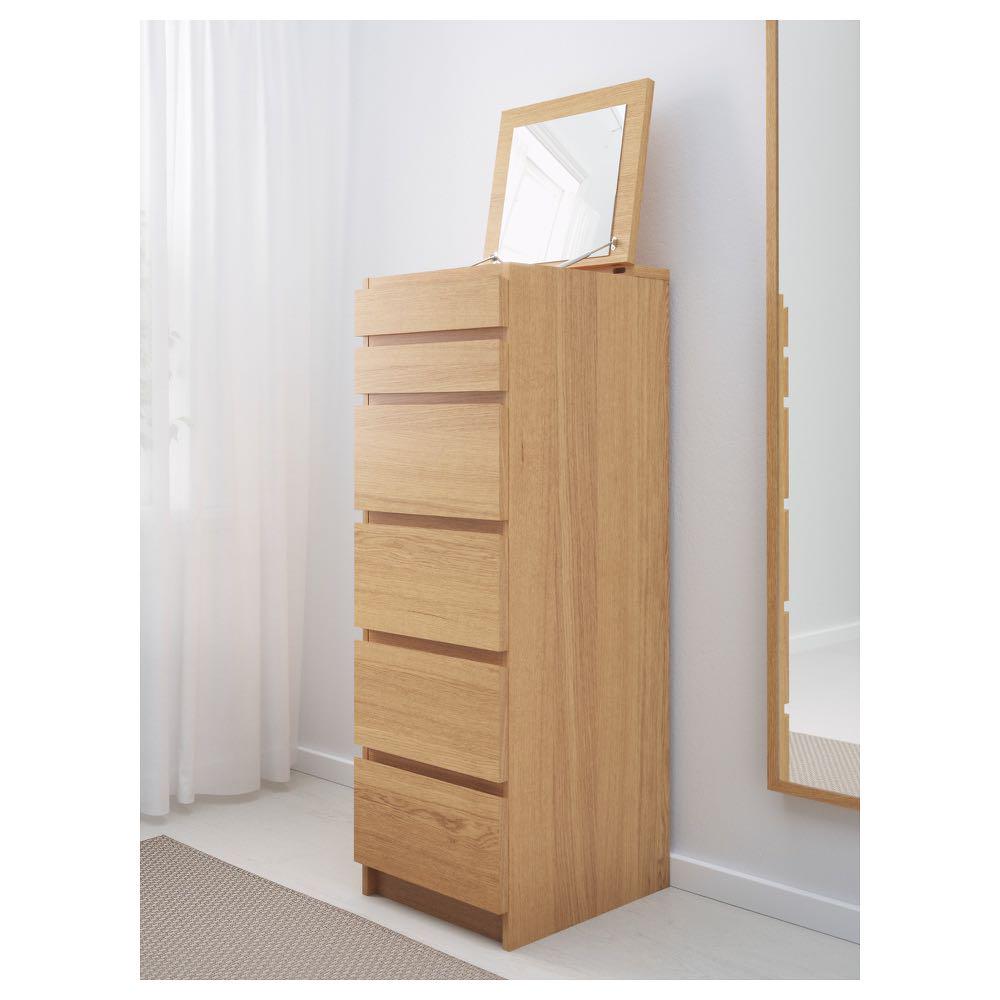 Ikea MALM bedside tables and chest, 傢俬＆家居, 傢俬, 書櫃、櫃子及架 Carousell