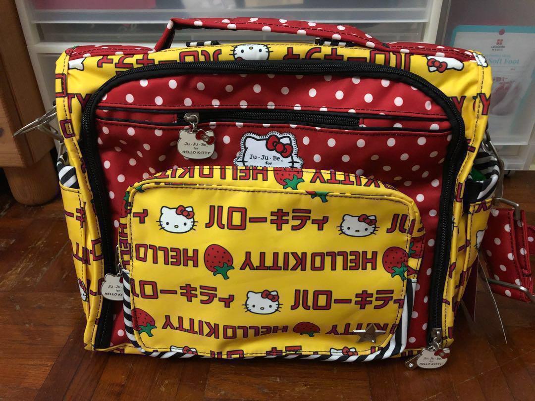 Be Right Back Diaper Bag - Hello Kitty - Strawberry Stripes 