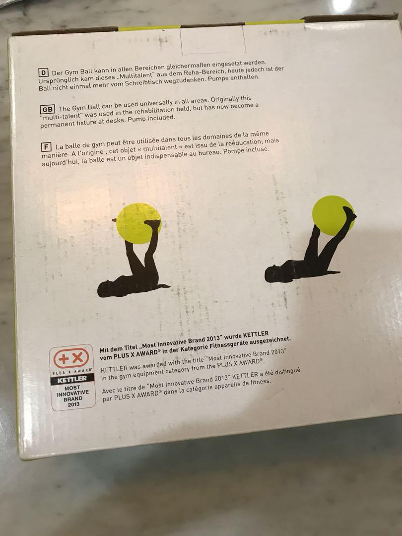 Kettler Gym Ball Sports Other Sports Equipment On Carousell