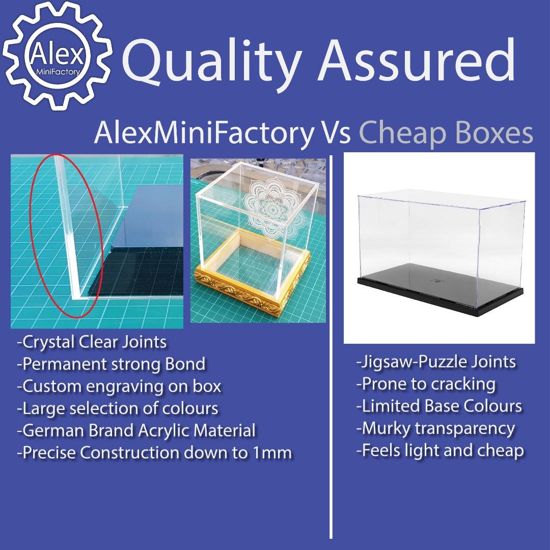 LED Acrylic Box - Customised Light Box Display Casing with RGB Remote ...