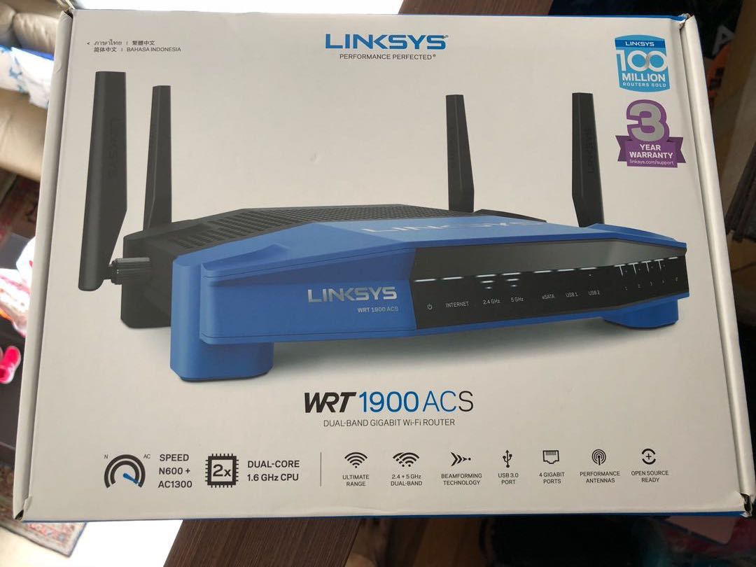 Linksys Wireless Router WRT1900ACS with Repeater RE6500HG, Computers ...