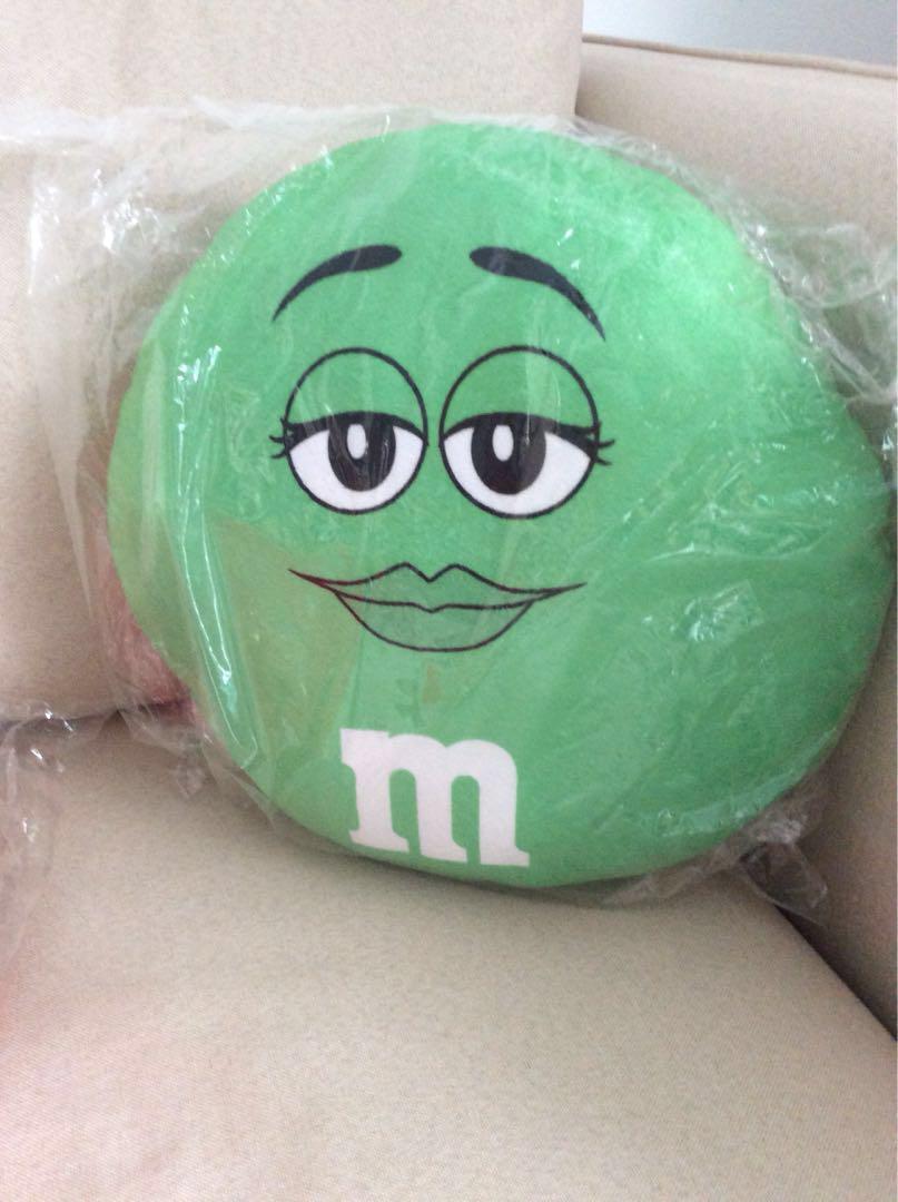 m&m plush pillow