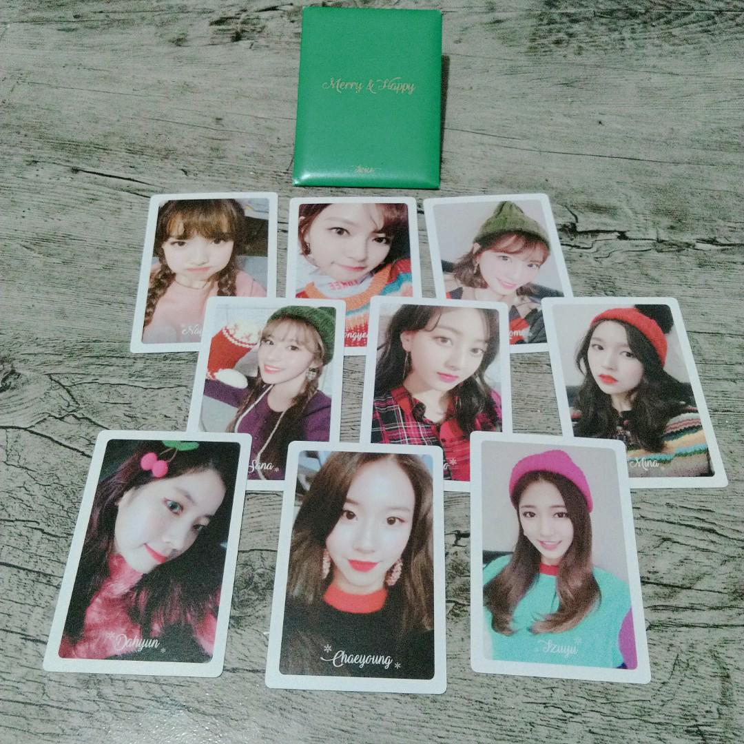 On Hand Twice Merry Happy Preorder Benefit Photocard Set Hobbies Toys Memorabilia Collectibles K Wave On Carousell