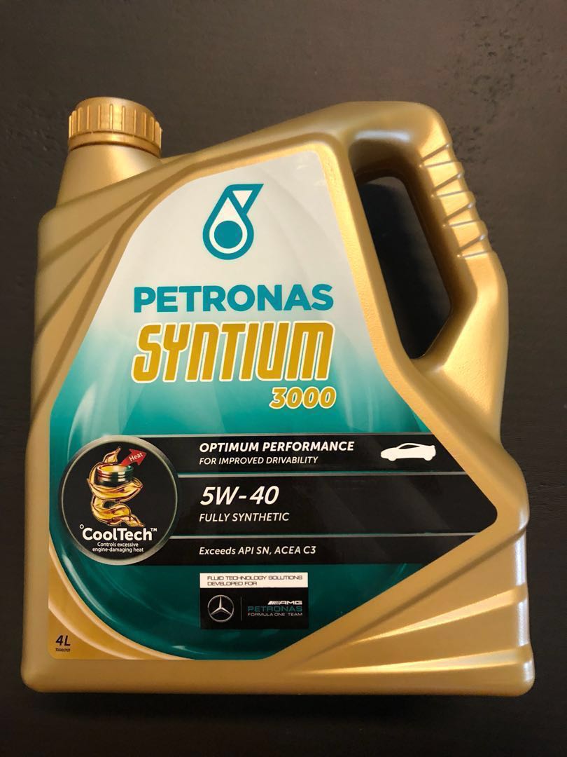 PETRONAS Syntium 3000 5W-30 Fully Synthetic Engine Oil API SN PLUS (4L .