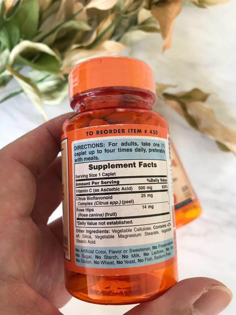 Puritan’s Pride Vitamin C500 mg with Bioflavonoids & Rose Hips, Beauty