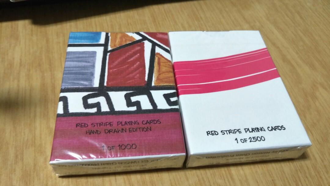 Red Stripe Playing Cards, Hobbies  Toys, Toys  Games on Carousell