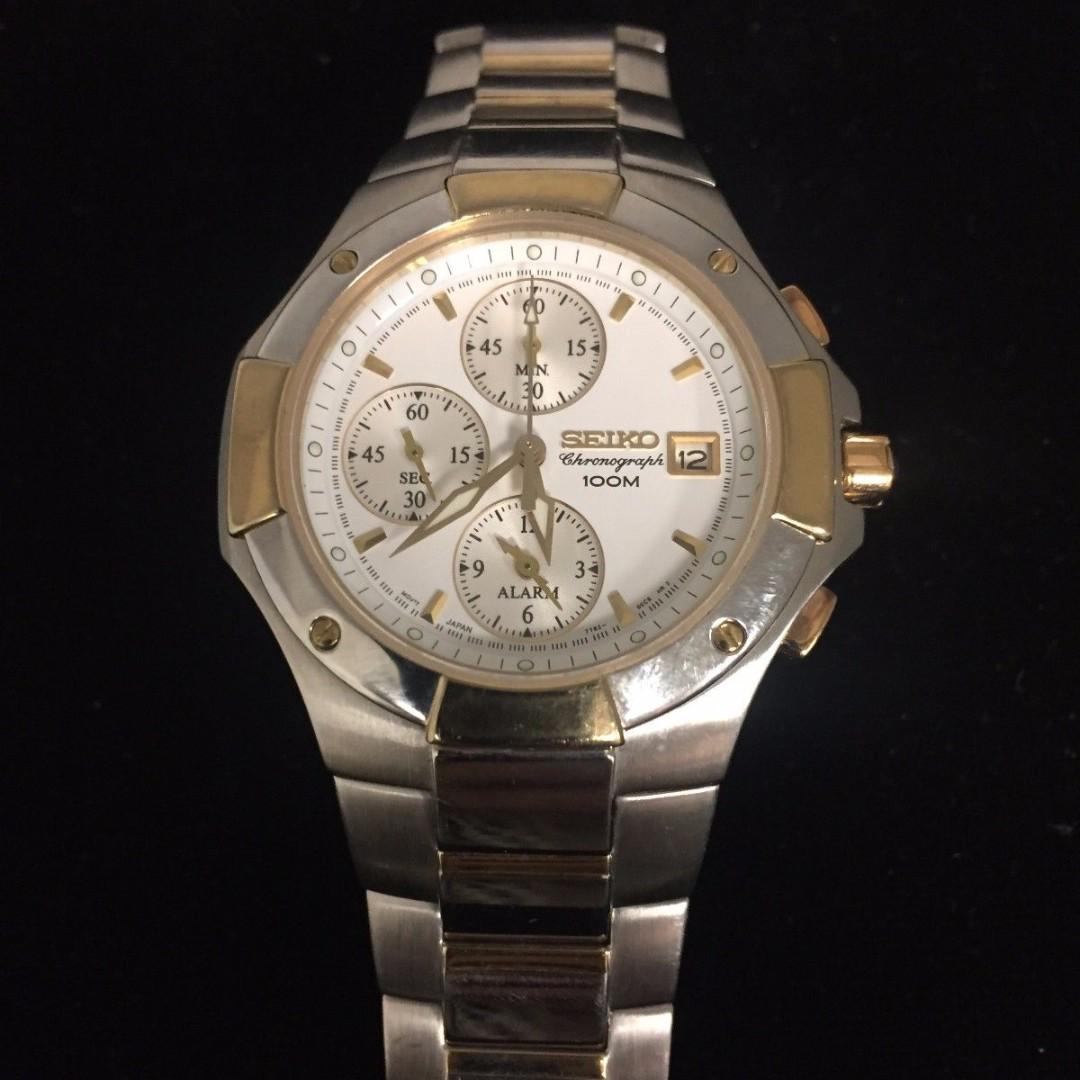Seiko 7T62 0DP0 Men's Sapphire Chronograph Quartz Watch 100m WR, Men's  Fashion, Watches & Accessories, Watches on Carousell