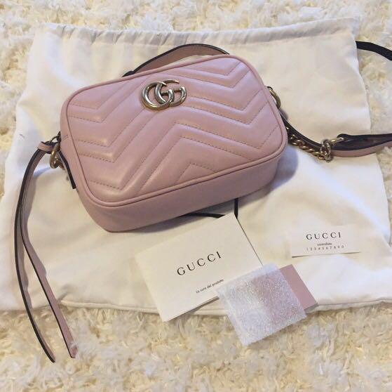pink gucci camera bag