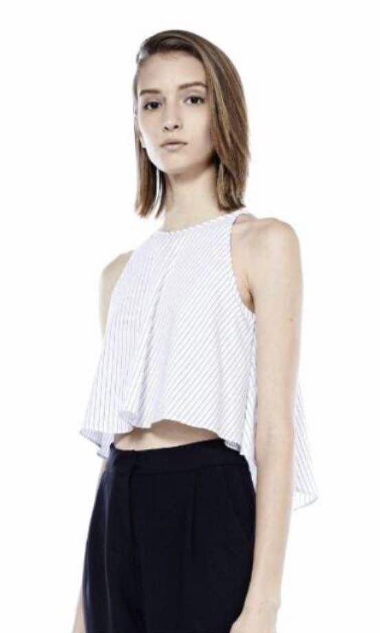 high low crop top