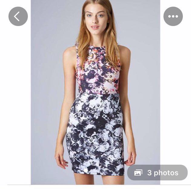 Two tone floral dress Clearance